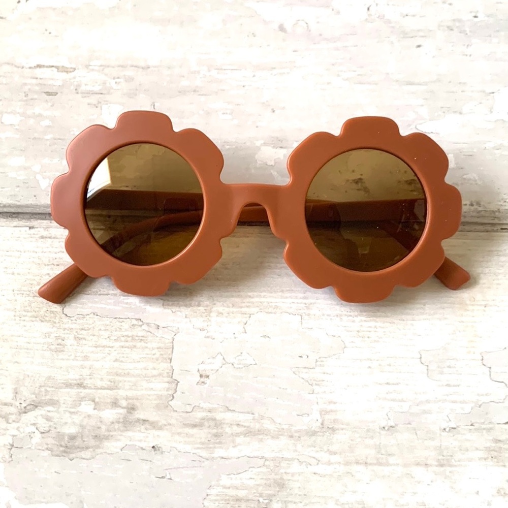 GapKids Flower Sunglasses Brown Earth Tones Gap Brand Kids Toddler Glasses NEW